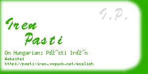 iren pasti business card